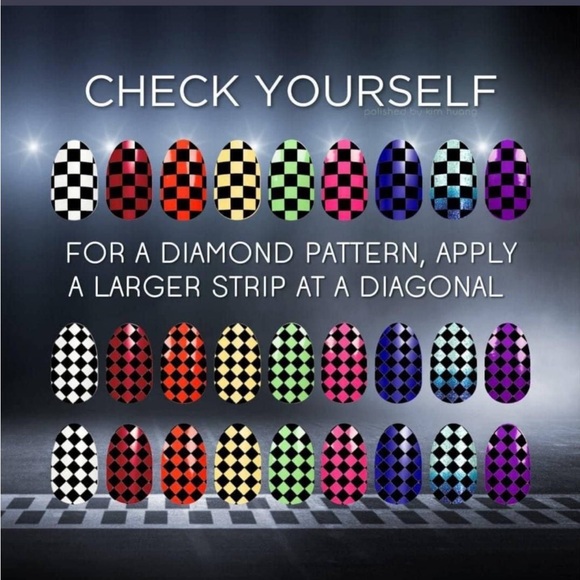 *Retired* Color Street: Check Yourself | Checkerboard Racing Clear Overlay - Picture 7 of 13